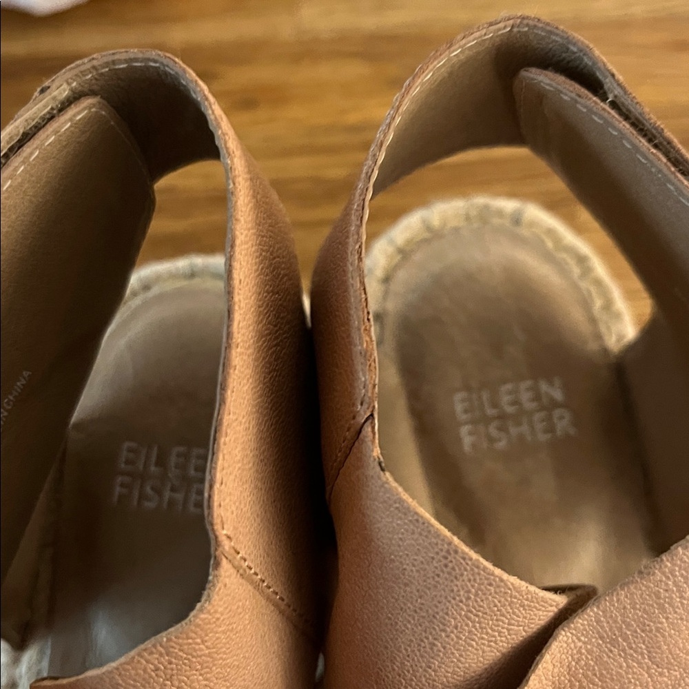 NWOT Eileen Fisher Women’s Willow Platform Wedge Espadrille Sandals - Picture 6 of 8
